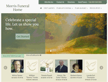 Tablet Screenshot of morris-funeralhome.com